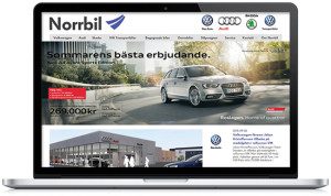 Norrbil. Webplats med CMS samt sökoptimering