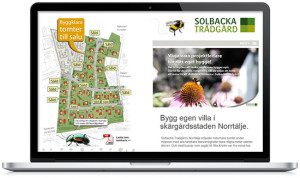 Solbacka Trädgård, webbplats.